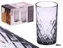 Vivalto Vaso Troquelado Vidrio 380 ml Gris 7.8x13.5x7.8 cm (Set de 24)
