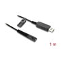 Delock 90980 Cable de Carga USB 12V para Máquina de Afeitar Eléctrica, 1 m, Compatible con Braun Series 1, 3, 5, 7, 9 - Cable de Recarga