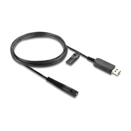 Delock 90980 Cable de Carga USB 12V para Máquina de Afeitar Eléctrica, 1 m, Compatible con Braun Series 1, 3, 5, 7, 9 - Cable de Recarga