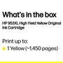 HP Cartucho Tinta Original 953XL F6U18AE Amarillo Alto Rendimiento XL 1450 Páginas