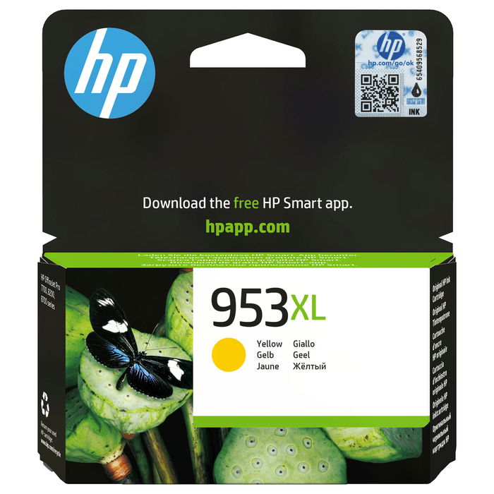 HP Cartucho Tinta Original 953XL F6U18AE Amarillo Alto Rendimiento XL 1450 Páginas HP Cartucho Tinta Original 953XL F6U18AE Amarillo Alto Rendimiento XL 1450 Páginas
