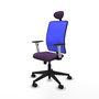 PIQUERAS Y CRESPO Silla de oficina Motilla con mecanismo Sincro, Morado y Azul