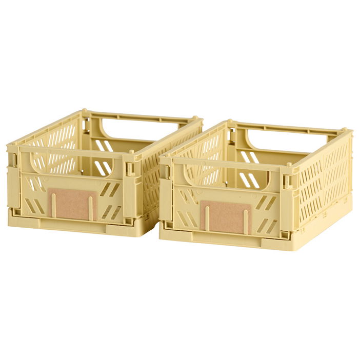 Day Juego de 2 Cajas Plegables 17x12,5 cm Amarillo Arena, Capacidad 1,2 L