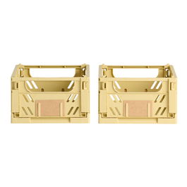 Day Juego de 2 Cajas Plegables 17x12,5 cm Amarillo Arena, Capacidad 1,2 L
