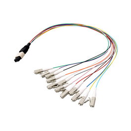 EFB Elektronik Cable de fibra óptica MTP(M)-LC OM3 8 fibras Tipo B LSZH aqua 0,4m