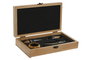 DKD Home Decor Set de Vino de 6 Piezas en Bambú e Inox Natural