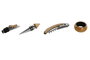 DKD Home Decor Set de Vino de 6 Piezas en Bambú e Inox Natural