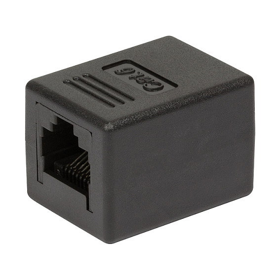 LogiLink NP0034A Conector RJ45 Cat.6 UTP Hembra-Hembra Negro