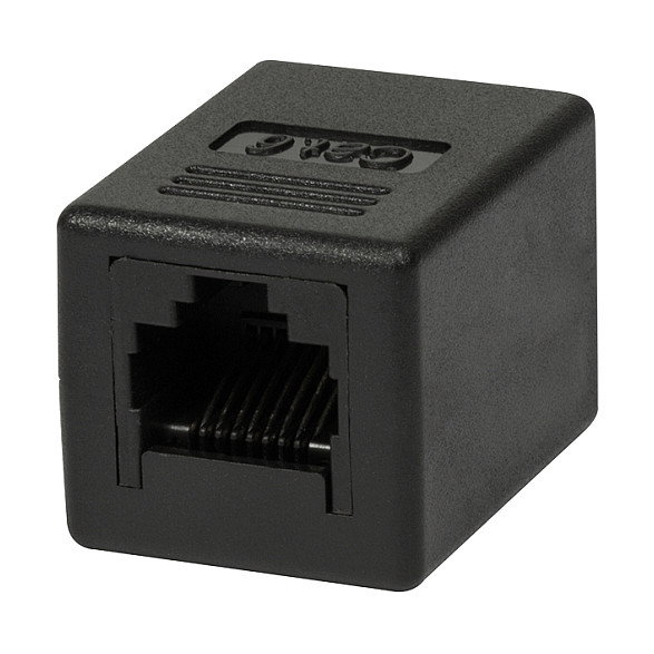 LogiLink NP0034A Conector RJ45 Cat.6 UTP Hembra-Hembra Negro