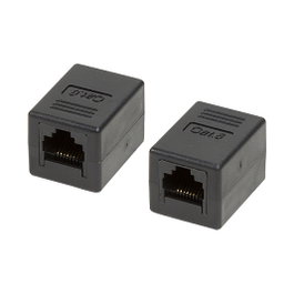 LogiLink NP0034A Conector RJ45 Cat.6 UTP Hembra-Hembra Negro