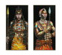 DKD Home Decor Cuadro Lienzo Africano Surtido de 2 Piezas (60x5x120 cm)