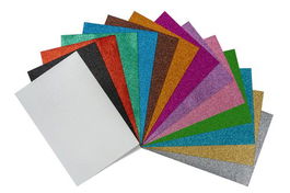 Goma Eva Faibo Purpurina Hoja 40X60 Naranja (Set de 3)