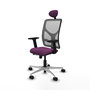 PIQUERAS Y CRESPO Silla de oficina Motilla con mecanismo Sincro/Traslack Morado y Gris