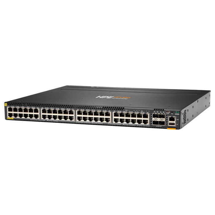 HPE Aruba Networking Switch CX 6300M 48G CL4 PoE - Conmutador Gestionado L3 con 48 Puertos Gigabit PoE Clase 4 y 4 Puertos SFP56, 1U, Montaje en Rack
