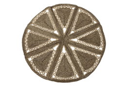 DKD Home Decor Alfombra Tropical Natural Seagrass Algodón 178 x 178 x 1.8 cm