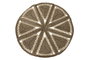 DKD Home Decor Alfombra Tropical Natural Seagrass Algodón 178 x 178 x 1.8 cm
