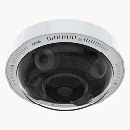 Axis P3738-PLE Cámara de Seguridad IP Panorámica Domo 360° 4K Ultra HD 3840x2160 para Interior y Exterior, Visión Nocturna IR, Montaje Techo, Alimentación PoE, IP66/67, Blanco