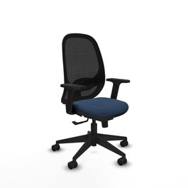 PIQUERAS Y CRESPO Silla de oficina Cilanco Azul marino y Negro