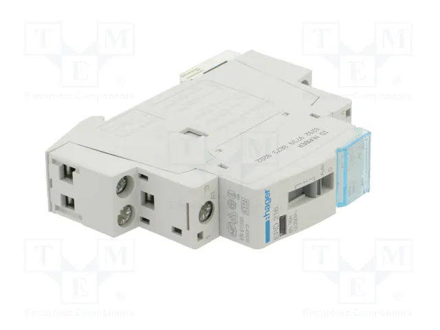 HAGER Relé de instalación monoestable NA x2 24V AC 16A IP20