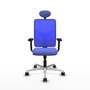 PIQUERAS Y CRESPO Silla de oficina Motilla con mecanismo Sincro, Azul