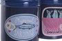 DKD Home Decor Macetero de Gres Sardinas Surtido 2 Unidades Azul