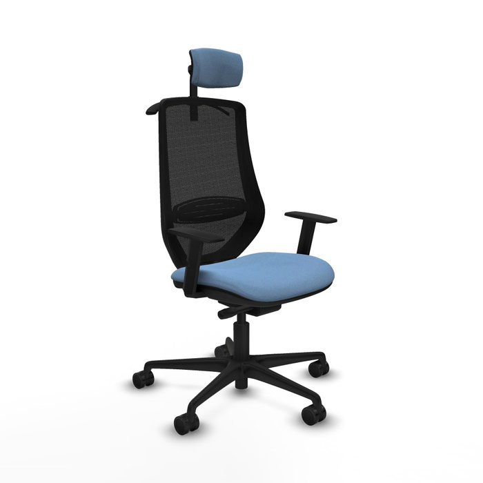PIQUERAS Y CRESPO Silla de oficina Mardos con mecanismo Sincro/Traslack, Azul cielo y Negro PIQUERAS Y CRESPO Silla de oficina Mardos con mecanismo Sincro/Traslack, Azul cielo y Negro