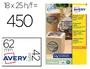 Avery-Dennison Etiquetas Kraft Rectangulares 62x42 mm A4