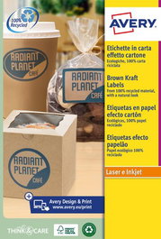 Avery-Dennison Etiquetas Kraft Rectangulares 62x42 mm A4
