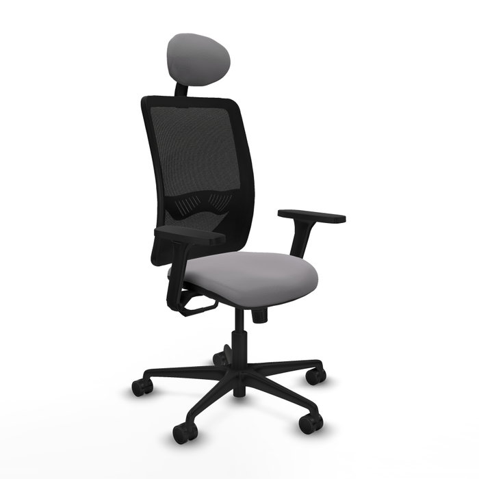 PIQUERAS Y CRESPO Silla de oficina Zulema con mecanismo Sincro, Gris y Negro PIQUERAS Y CRESPO Silla de oficina Zulema con mecanismo Sincro, Gris y Negro
