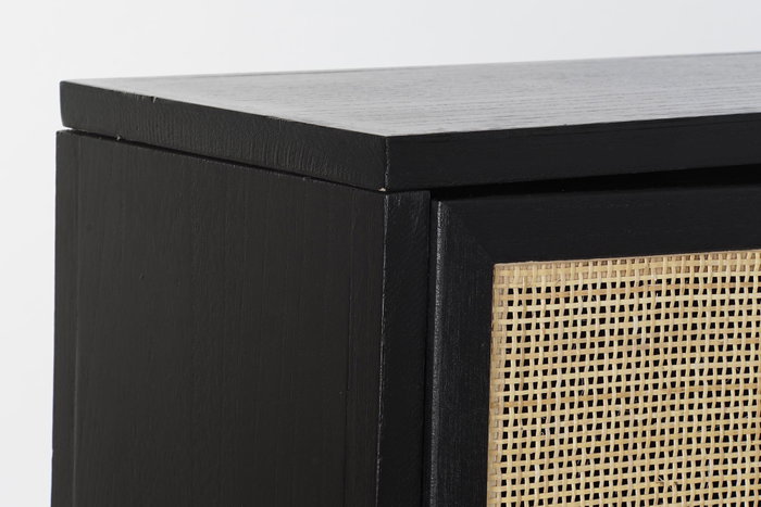 DKD Home Decor Aparador Paulownia MDF Negro