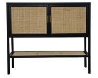 DKD Home Decor Aparador Paulownia MDF Negro