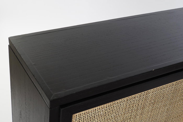 DKD Home Decor Aparador Paulownia MDF Negro