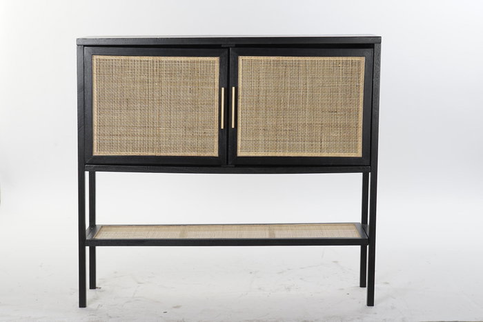DKD Home Decor Aparador Paulownia MDF Negro