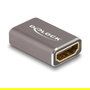 DeLOCK Adaptador HDMI Hembra a Hembra 8K 60 Hz, 7680x4320, Metal Gris, para Extensión de Conectores