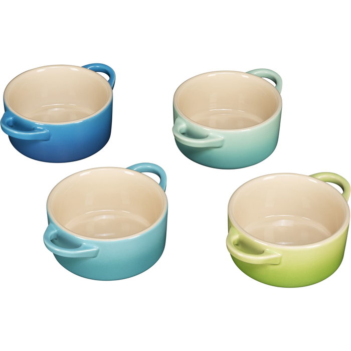Le Creuset Set de 4 Mini Cocottes de Gres de 0,25 l Le Creuset Set de 4 Mini Cocottes de Gres de 0,25 l