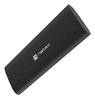 Natec NKZ-2286 Caja Externa para SSD M.2 NVMe, USB 3.2 Gen 2 Tipo C, 10 Gbps, Aluminio, Negro, Con Cable USB C-C