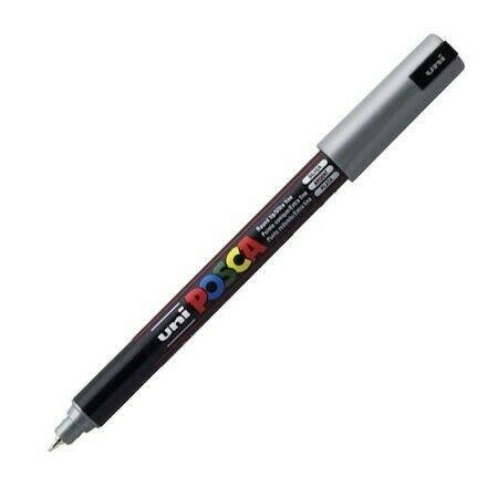 POSCA Marcador PC-1MR Punta Extrafina 0.7 mm Plata
