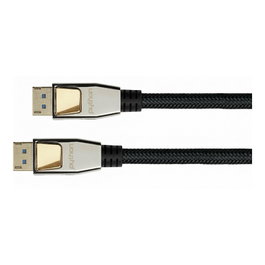 Python DisplayPort 2.0 Cable de Nylon 0,5m Negro - DP20-PY005