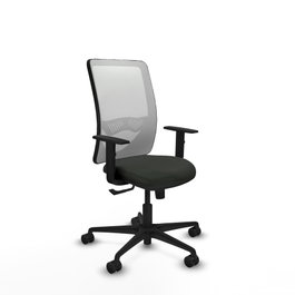 PIQUERAS Y CRESPO Silla de oficina Zulema con mecanismo Sincro Negro y Blanco