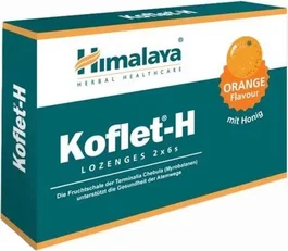 HIMALAYA Koflet Garganta Naranja Pastillas 12 Comprimidos para las Vías Respiratorias
