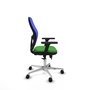 PIQUERAS Y CRESPO Silla de oficina Jorquera Verde y Azul con mecanismo Sincro/Traslack