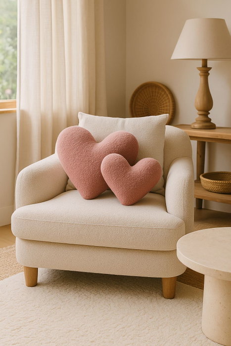 Aberto Design Teddy Kalp Big - Cojín de Poliéster Rosa, 42 x 45 x 12 cm