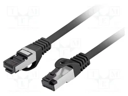 LANBERG Patch Cord Cat 8.1 S/FTP 0,25m Negro