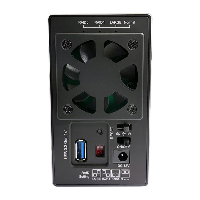 LC-Power Caja de Disco Duro 3.5" LC-35U3-RAID-2, Negro, Capacidad 18 TB, USB 3.0