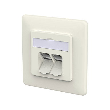 METZ CONNECT Toma de red E-DAT C6A IDC 2 Port Blanco METZ CONNECT Toma de red E-DAT C6A IDC 2 Port Blanco