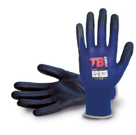 Tomas Bodero 718STAC Guante Nylon Fibra Carbono Y Licra Palma PPU Negro Talla L-9 Antiestático Táctil Alimentario