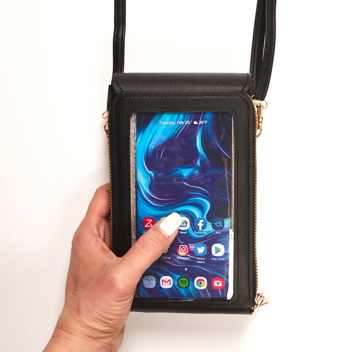 Be Mix Bolsa smartphone bandolera pantalla táctil con compartimentos y ventana táctil, 11,5x4,5xh.19 cm