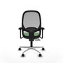 PIQUERAS Y CRESPO Silla de oficina Cilanco con mecanismo Sincro/Traslack, Verde y Gris