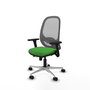 PIQUERAS Y CRESPO Silla de oficina Cilanco con mecanismo Sincro/Traslack, Verde y Gris