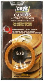 CEYS Cinta de Canto Autoadhesivo 5 Metros x 19 mm Roble